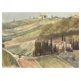 Original Watercolor Italian Landscape Painting by Cy DeCosse