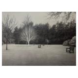 Lawn, Hall Place, England Framed Platinum Garden Photograph Print