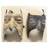 Two Hand Crafted Owl Masks by Cy DeCosse