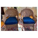 Pair of Vintage Wicker Chairs