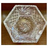 Vintage Czechoslovakia Bohemia Hand Cut Lead Crystal Bowl