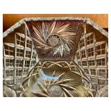 Vintage Czechoslovakia Bohemia Hand Cut Lead Crystal Bowl