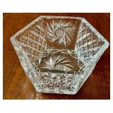 Vintage Czechoslovakia Bohemia Hand Cut Lead Crystal Bowl