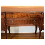 Antique Tulip and Satinwood Buffet / Console Table