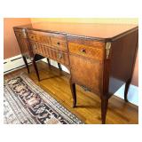 Antique Tulip and Satinwood Buffet / Console Table