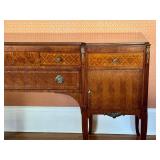 Antique Tulip and Satinwood Buffet / Console Table