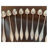 Set of 12 Vintage Sterling Silver Ice Tea Spoons
