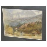 Original Watercolor Painting by Cy DeCosse – View of Tuscan Hills Outside Galluzzo.