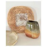 Three Artisan Pottery Pieces