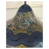 Vintage Artisan Decorated Gourd from Mexico