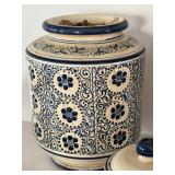 Collection of Decorative Blue and White Italian Pottery Pieces