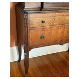 Antique Art Deco Tulip and Satinwood Display Cabinet