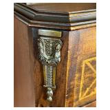 Antique Art Deco Tulip and Satinwood Display Cabinet