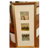 Series of Three Original Watercolor Paintings by Adelina