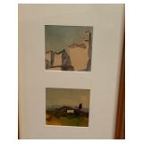 Series of Three Original Watercolor Paintings by Adelina