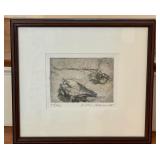 Framed Drawing Print by Mario Fallani
