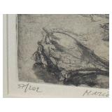 Framed Drawing Print by Mario Fallani
