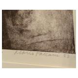 Framed Limited Edition Hand Printed Lithograph Mario Fallani
