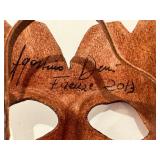 Two Miniature Agostino Dessi Leather Masks