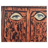 Original Woodcut and Paper Abstract Art Piece by Cy DeCosse