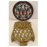 Two Vintage Decorative Trivets