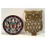 Two Vintage Decorative Trivets