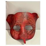 Two Miniature Agostino Dessi Leather Masks