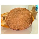 Woven Basket and Two Pottery Pieces