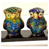 Vintage Miniature Cloisonné Owls