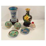 Variety of Vintage Cloisonné Items