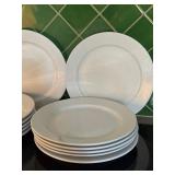 Set of 12 White Crate and Barrel Chargers