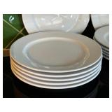 Set of 12 White Crate and Barrel Chargers