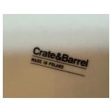 Set of 12 White Crate and Barrel Chargers