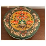 Hand Painted Round Box from Austria