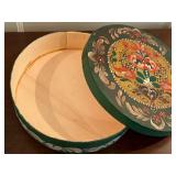 Hand Painted Round Box from Austria