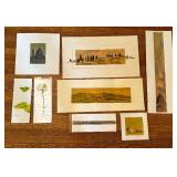 Collection of Original Unframed Watercolor Paintings by Adelina