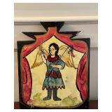 Hand Painted San Gabriel Wood Painted Plaque