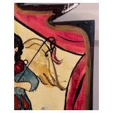 Hand Painted San Gabriel Wood Painted Plaque