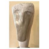 Abstract Bust Carved Sculpture by Dwight Oglesby on a Pedestal Stand