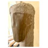 Abstract Bust Carved Sculpture by Dwight Oglesby on a Pedestal Stand