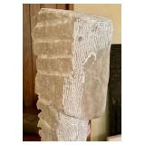 Abstract Bust Carved Sculpture by Dwight Oglesby on a Pedestal Stand