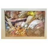 Framed Watercolor Painting by L. Shapiro