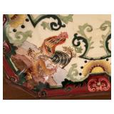 Asian Design Decorative Rooster Motif Plate