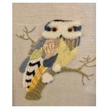 Retro Framed Owl Embroidery