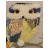 Retro Framed Owl Embroidery
