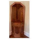 Beautiful Wooden Corner Storage and Display Cabinet