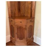Beautiful Wooden Corner Storage and Display Cabinet