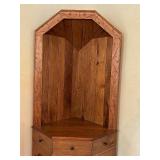 Beautiful Wooden Corner Storage and Display Cabinet