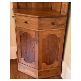 Beautiful Wooden Corner Storage and Display Cabinet