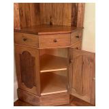 Beautiful Wooden Corner Storage and Display Cabinet